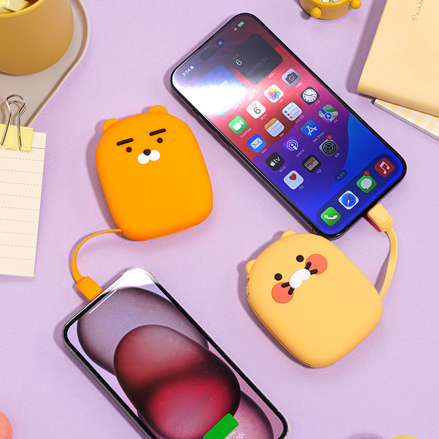카카오프렌즈 올인원 케이블형 보조배터리 5,000mAh(애플워치 충전가능)