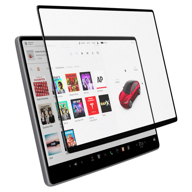 테슬라 모델3 2024 하이랜드 앞좌석 스크린용 보호필름 강화유리 글라스tR AG