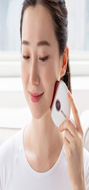 테크러브 천연폄석 괄사 마사지기 얼굴 두피 바디 세라믹 마사지 LV021R