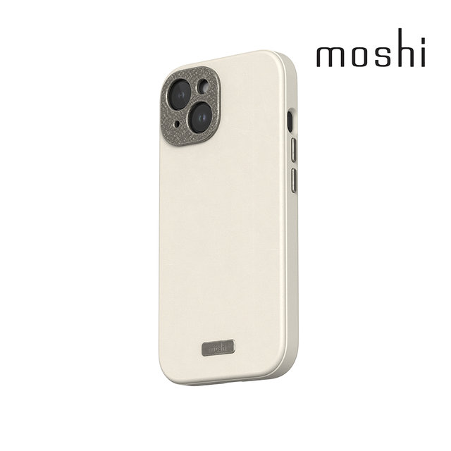 모쉬 나파 아이폰 15 플러스 가죽 케이스 맥세이프 지원 / White