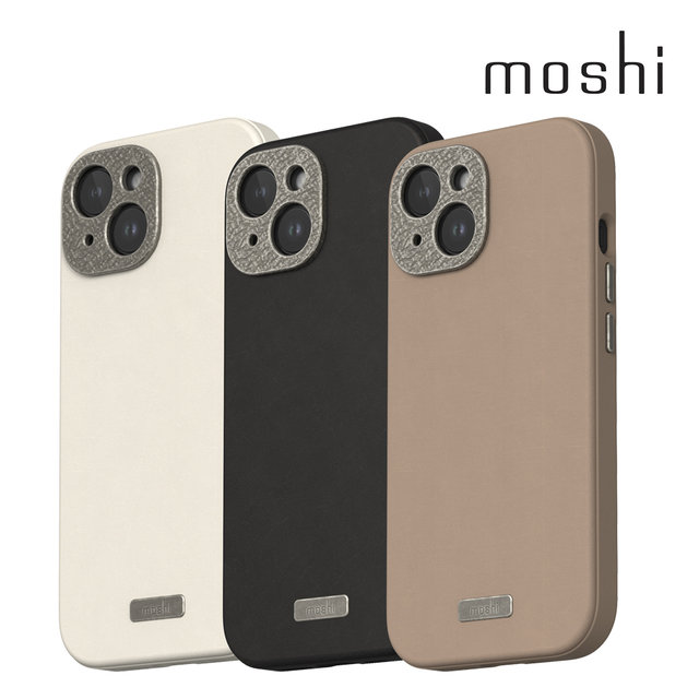 모쉬 나파 아이폰 15 플러스 가죽 케이스 맥세이프 지원 / White