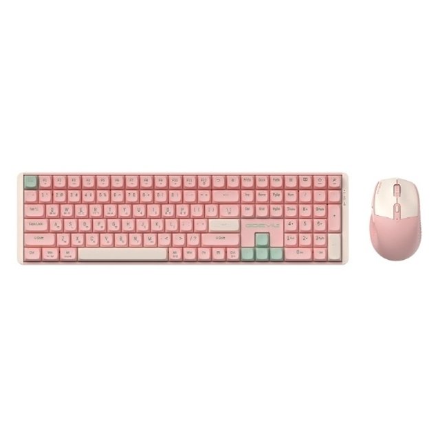 GDEVIL MK850W 무선 기계식 키마우스 세트 (핑크)