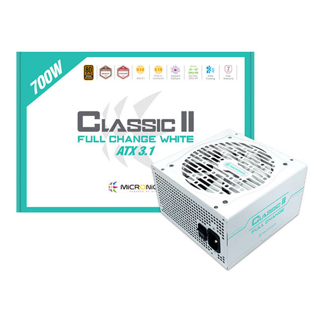 마이크로닉스 Classic II 풀체인지 80PLUS BRONZE ATX 3.1 (PCIE5.1) 화이트 (ATX/700W)