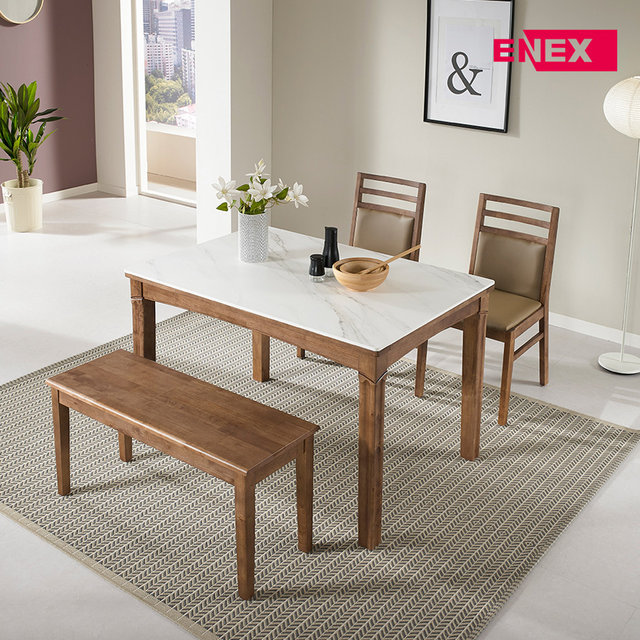 알베스 통세라믹 원목 4인 식탁세트(일반의자 4개)