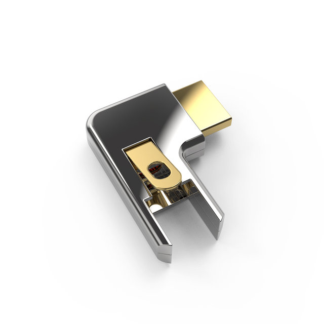 NEXTU NEXT-6663RD 마이크로 HDMI 우로꺾임형 광케이블 커넥터