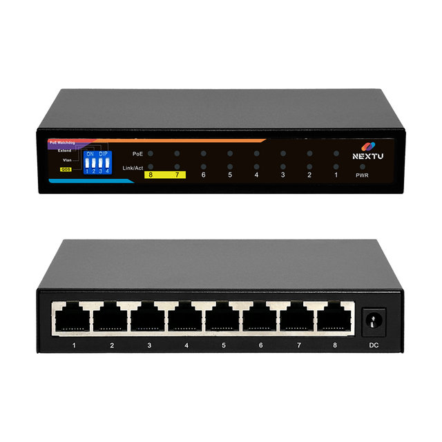NEXTU NEXT-POE1008 8포트 120W POE 스위칭허브