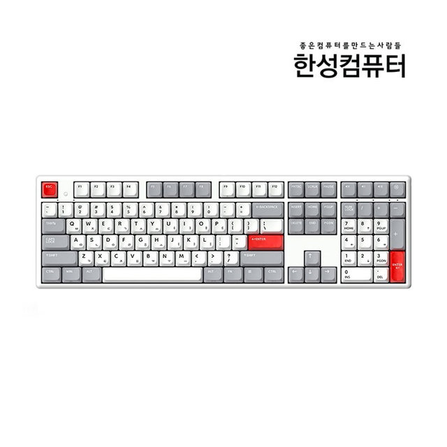 한성컴퓨터 GK898B PRO 동그리 8K 유무선 무접점 레트로 포인트 35g 풀배열 108키 키보드