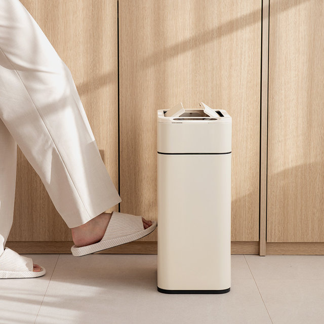 스마트 자동 센서 냄새차단 기저귀 쓰레기통 20L 대용량 종량제 호환 인테리어 휴지통 날개형