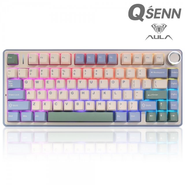 AULA F75 유무선 기계식 그린 (리퍼축)