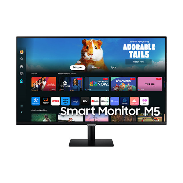 삼성 M5 S32DM500 80.1cm 스마트모니터 블랙  OTT 유튜브 넷플릭스 미러링 스마트싱스 게이밍허브 삼성헬스 굿닥 워크스페이스 