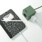큐브 디자인 멀티탭 USB C타입 3구 1.8M 그린