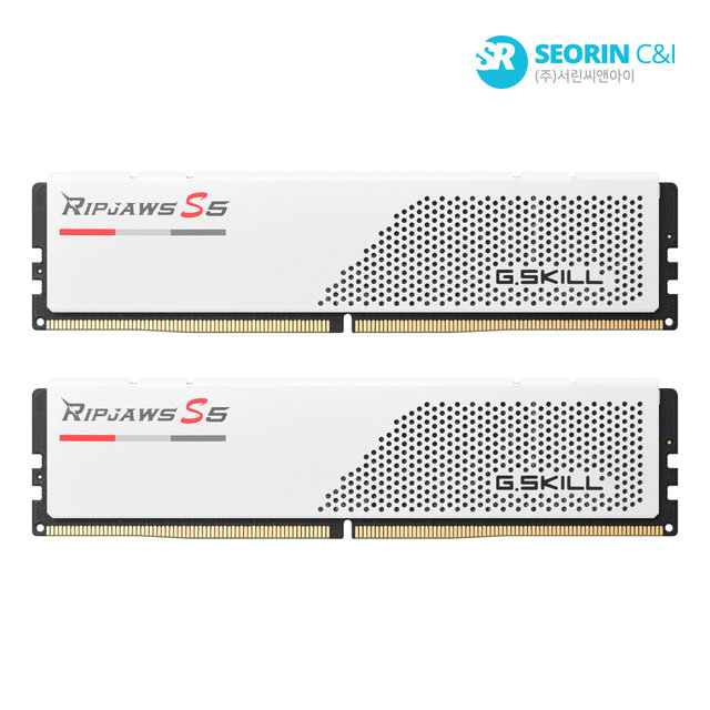 [서린공식] G.SKILL DDR5-5200 CL40 RIPJAWS S5 J 화이트 패키지 32GB(16Gx2)