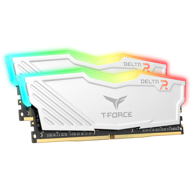 [서린공식] 팀그룹 T-Force DDR4-3600 CL18 Delta RGB 화이트 패키지 32GB(16Gx2)