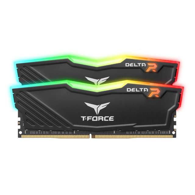 [서린공식] 팀그룹 T-Force DDR4-3600 CL18 Delta RGB 블랙 패키지 32GB(16Gx2)