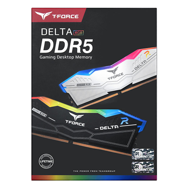 [서린공식] 팀그룹 T-Force DDR5 6000 CL30 Delta RGB 화이트 패키지 32GB(16Gx2)