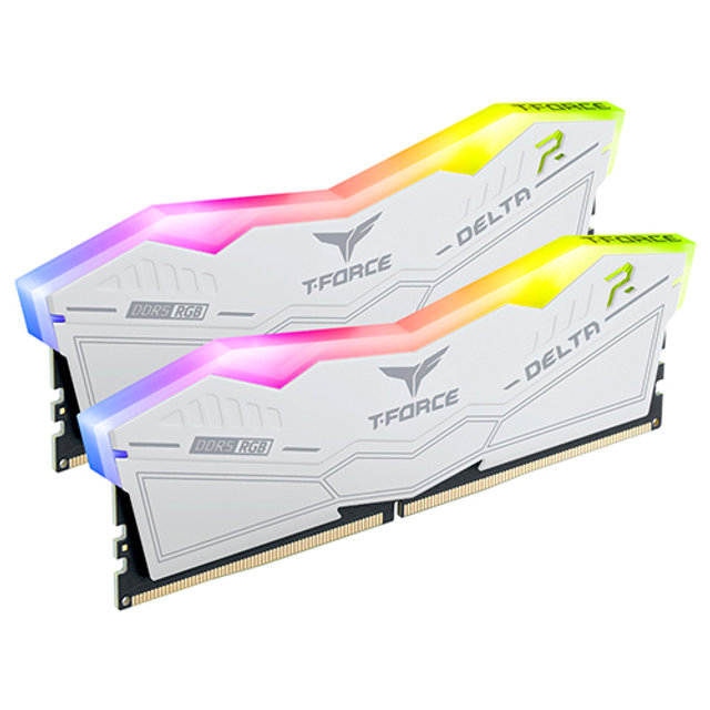 [서린공식] 팀그룹 T-Force DDR5 6000 CL30 Delta RGB 화이트 패키지 32GB(16Gx2)
