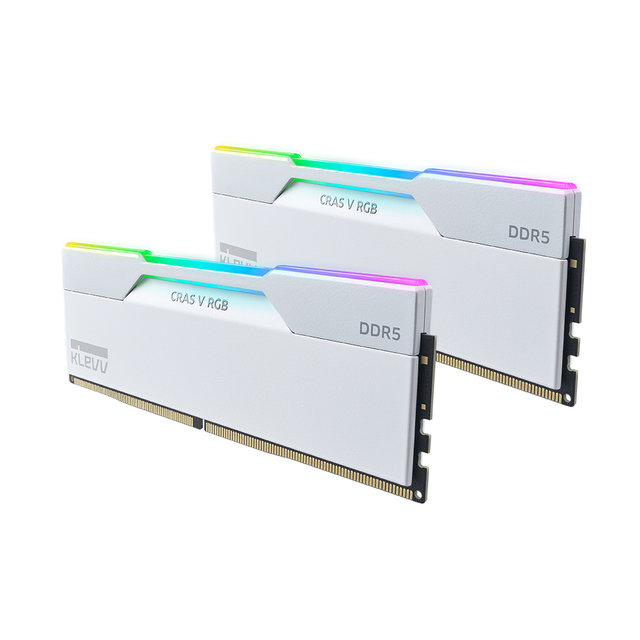 [서린공식] 에센코어 클레브 DDR5-6000 CL30 CRAS V RGB WHITE 패키지 서린 (64GB(32Gx2))