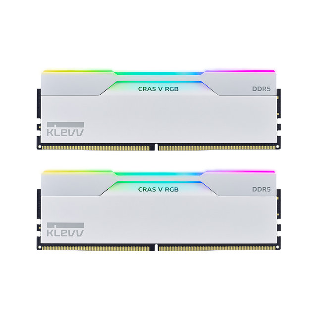 [서린공식] 에센코어 클레브 DDR5-6000 CL30 CRAS V RGB WHITE 패키지 서린 (64GB(32Gx2))