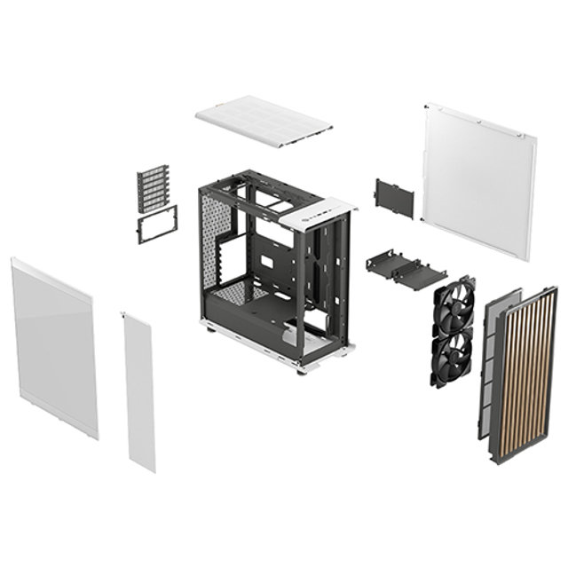 [서린공식] Fractal Design North TG Clear Tint Chalk 화이트