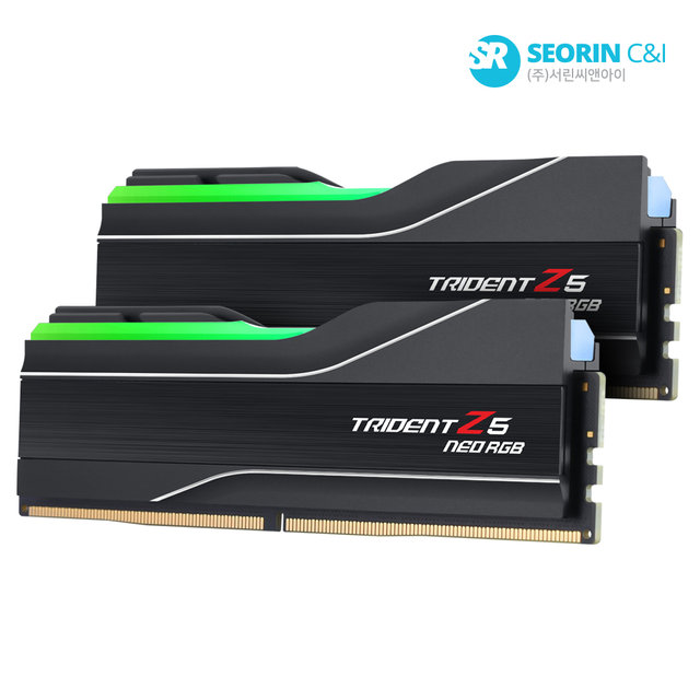 [서린공식] G.SKILL DDR5 6000 CL30 TRIDENT Z5 NEO RGB J 블랙 패키지 32GB(16Gx2)