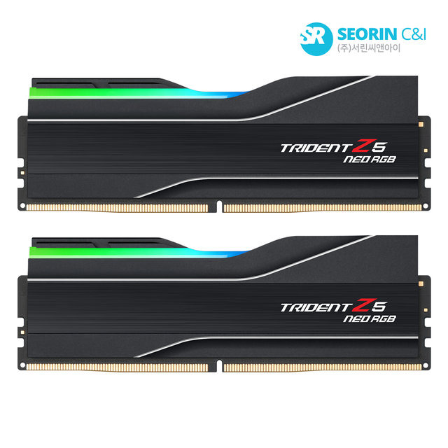 [서린공식] G.SKILL DDR5 6000 CL30 TRIDENT Z5 NEO RGB J 블랙 패키지 32GB(16Gx2)