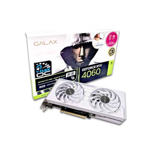 갤럭시 GALAX 지포스 RTX 4060 WHITE OC D6 8GB