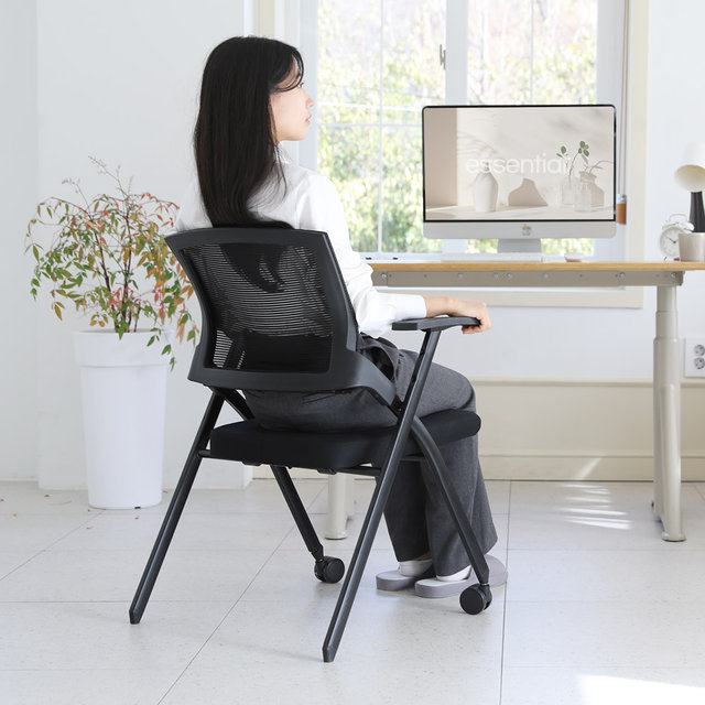 [비밀특가]LTY100S 학생 바퀴없는 허리 편한 공부 책상 사무실 회의실 접이식 메쉬 의자