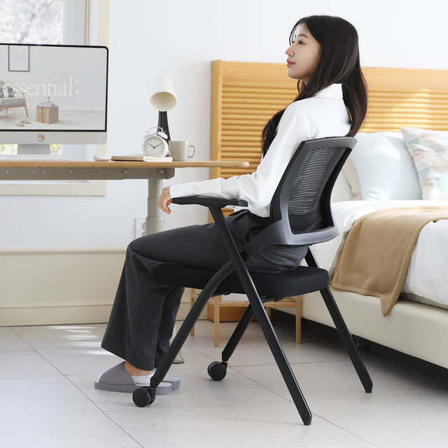 [비밀특가]LTY100S 학생 바퀴없는 허리 편한 공부 책상 사무실 회의실 접이식 메쉬 의자