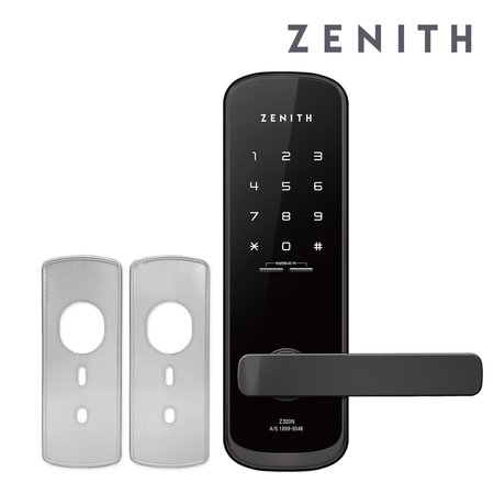 셀프시공 ZENITH 목문용 디지털도어락 Z300N(번호전용)+보강판세트 나무문/방문 번호키