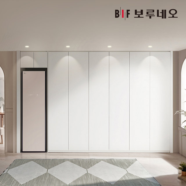 E0 스타일러 무몰딩 붙박이장 330cm 11자