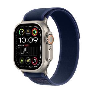 애플워치 울트라2 49mm, GPS+Cellular (내추럴 티타늄, 블루 트레일루프, S/M)-[MX4J3KH/A]