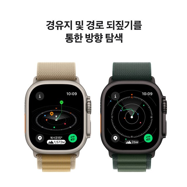애플워치 울트라2 49mm, GPS+Cellular (블랙 티타늄, 블랙 티타늄 밀레니즈루프, M)-[MX5U3KH/A]