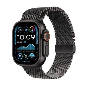 애플워치 울트라2 49mm, GPS+Cellular (블랙 티타늄, 블랙 티타늄 밀레니즈루프, M)-[MX5U3KH/A]