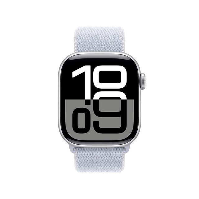 애플워치10 42mm, GPS (실버 알루미늄, 블루 클라우드, Regular)-[MWWD3KH/A]