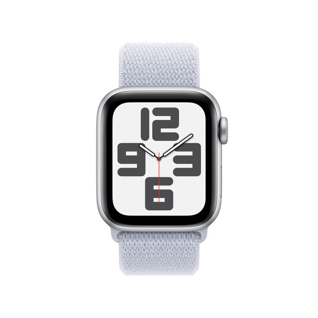 [여름방학 행사] 애플워치SE 40mm, GPS+Cellular (실버 알루미늄, 블루 클라우드 스포츠 루프, Regular)-[MXGE3KH/A]