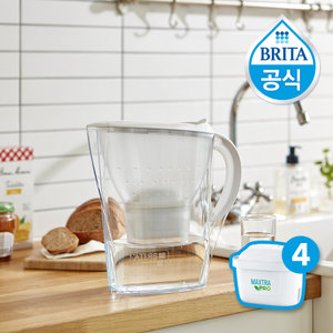 브리타 정수기 마렐라쿨 2.4L 화이트  +  총필터 4입