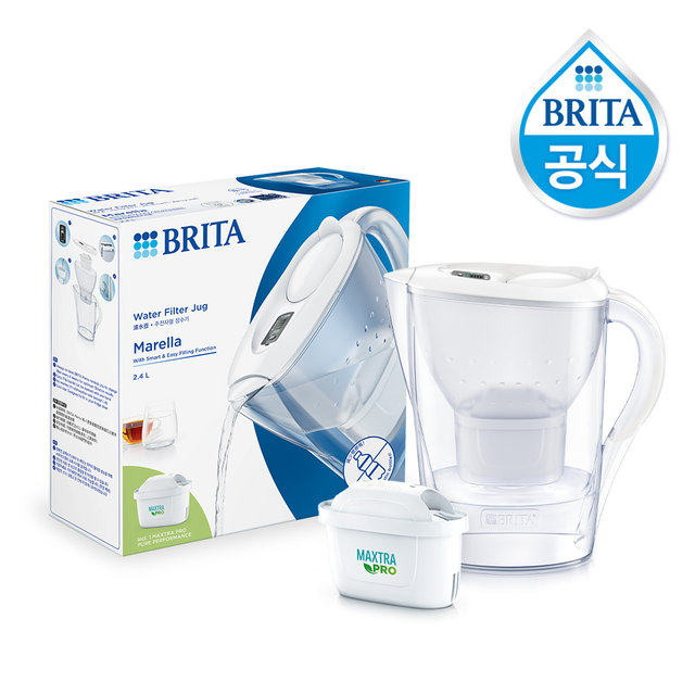 브리타 정수기 마렐라쿨 2.4L 화이트 + 기본필터 1입