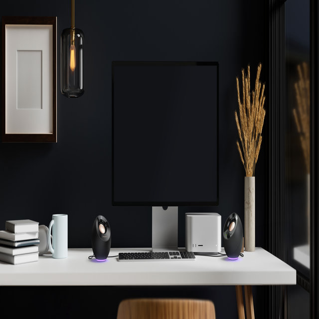 [크리에이티브] PEBBLE SE RGB 스피커 (블랙)