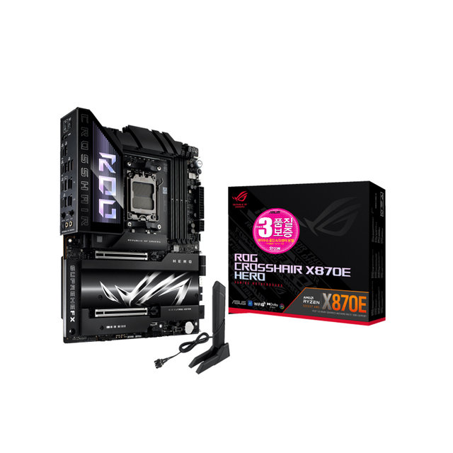 ASUS ROG CROSSHAIR X870E HERO STCOM 에이수스 컴퓨터 게이밍 PC 메인보드 AMD CPU추천