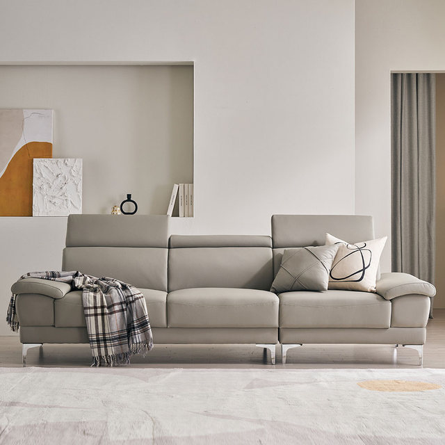 [비밀특가] 모노바 비건 실리콘 가죽 4인 소파 (스툴 미포함)