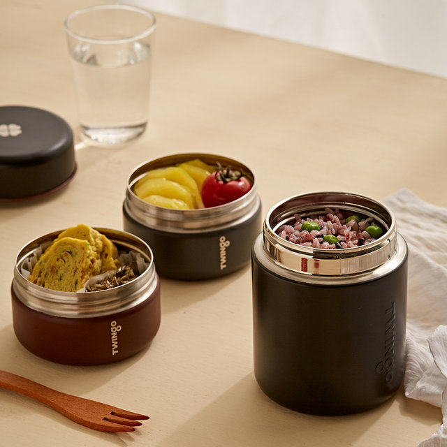 트윙고 클로버 보온도시락 5종 세트 1420ml 소프트블랙