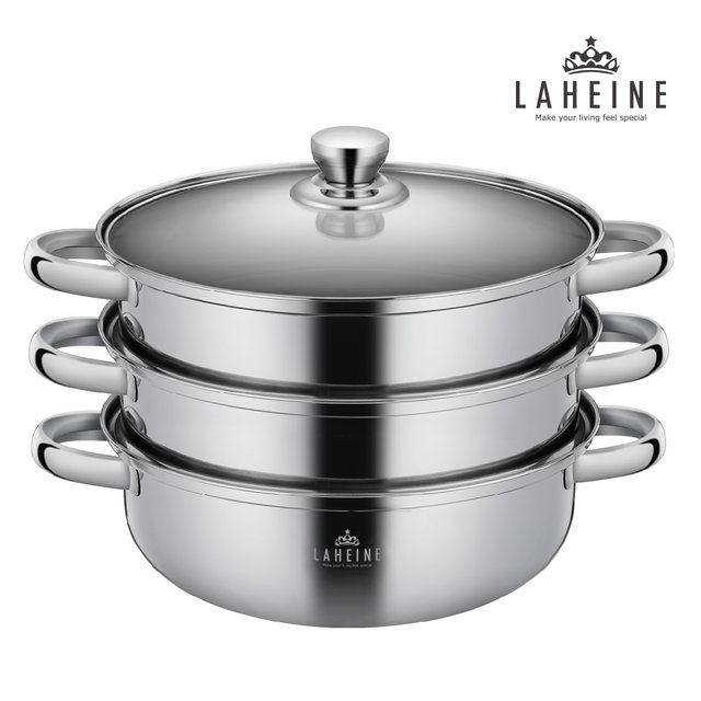 [비밀특가][라헨느] 더 퀸 포토프 스테인레스 IH 3단 찜기