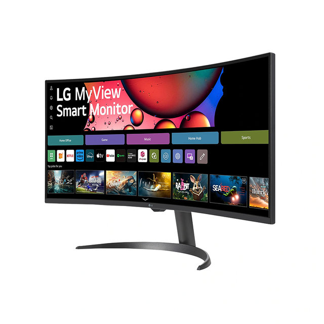 LG전자 MyView 34SR65QC 커브드 1800R 86.4Cm Ultra WQHD VA 스마트 모니터