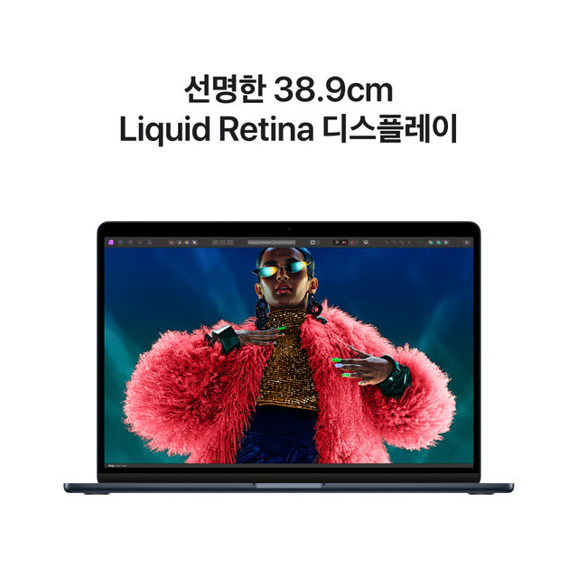 맥북에어 15 M3, 8코어 CPU, 10코어 GPU, 24GB RAM, 512GB SSD - 미드나이트 [MC9L4KH/A]