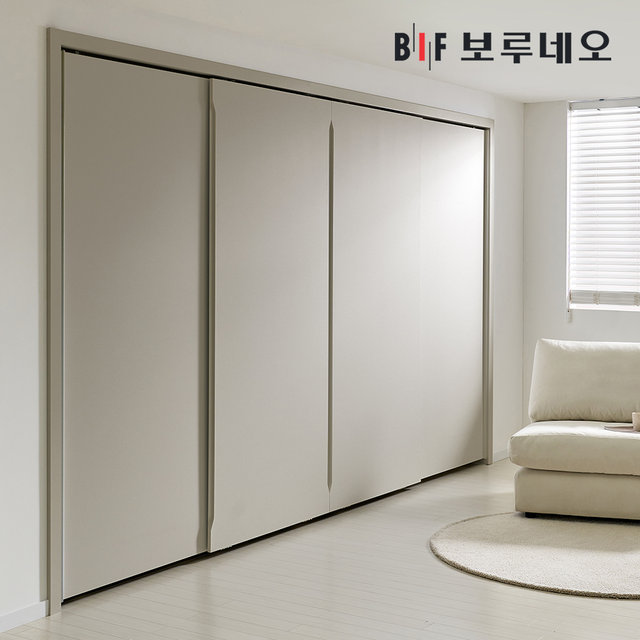 히든 슬라이딩 붙박이장 360cm 매립형 손잡이 12자