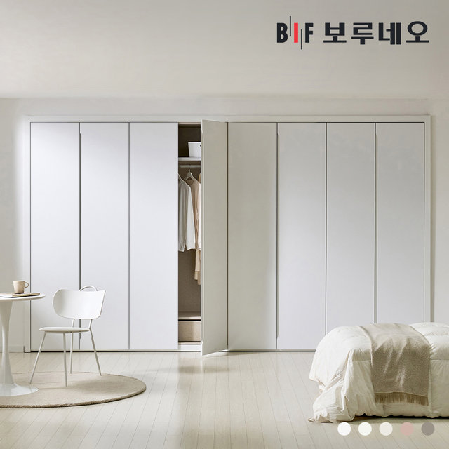 히든 여닫이 붙박이장 360cm 매립형 손잡이 12자