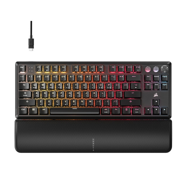 [외부보호필름증정] [커세어] K70 래피드트리거 PRO TKL MGX 유선 블랙 게이밍 기계식 키보드 마그네틱축