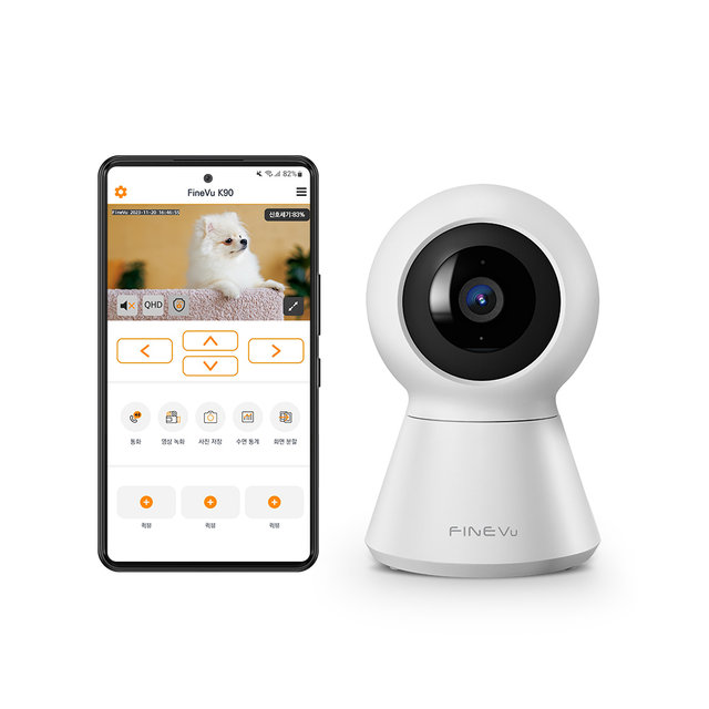 파인뷰 K90 베이비캠 홈캠 홈CCTV 500만 화소 QHD 극초고화질