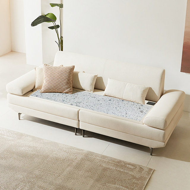 모짜르트II 3.5인 패브릭 그린팔보석 돌소파 카우치