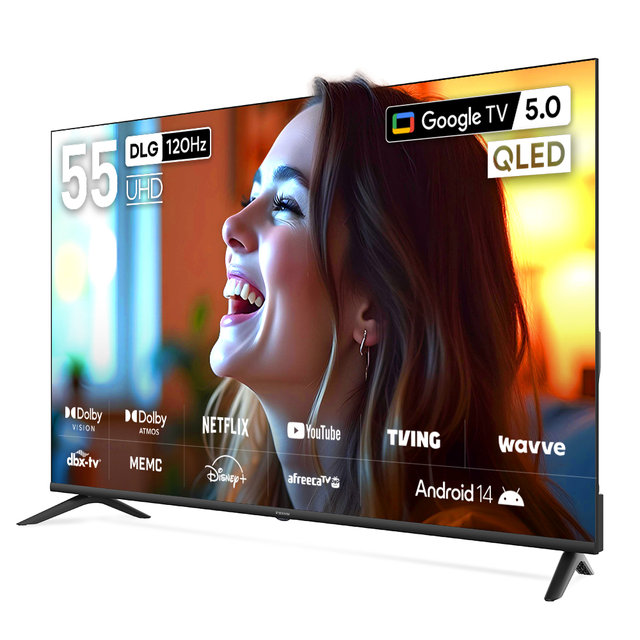 [25년형] CP55G5Q 140cm 구글5.0 스마트 4K QLED TV 120Hz 프리핫키 지원 (기사방문／스탠드설치)